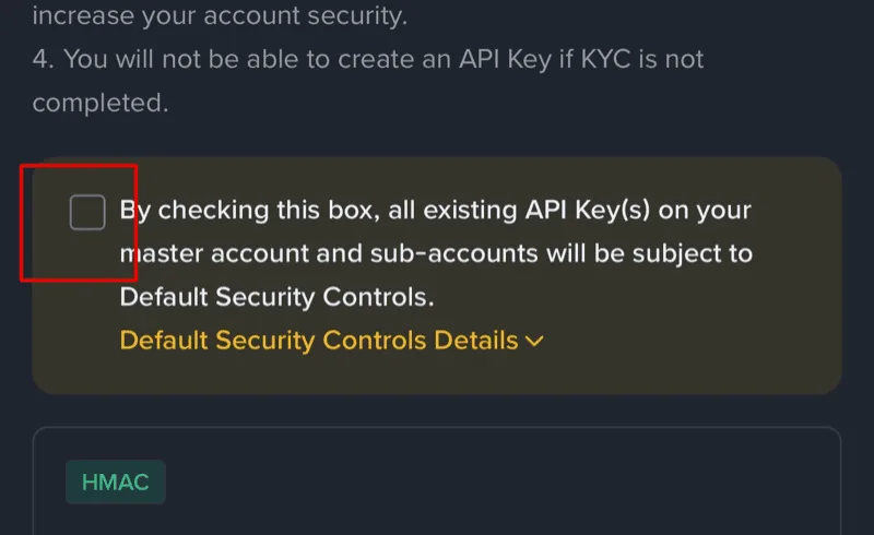 取消勾選 Default Security Controls