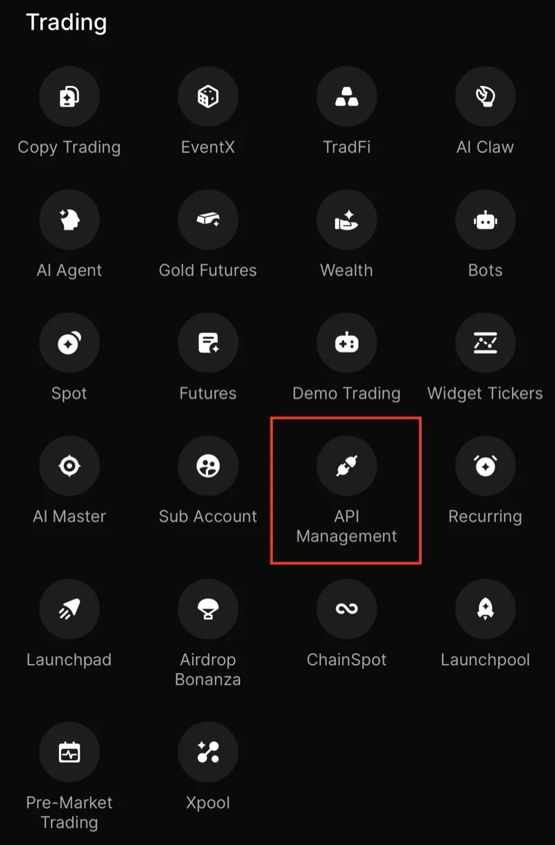 Trading 清單點 API Management