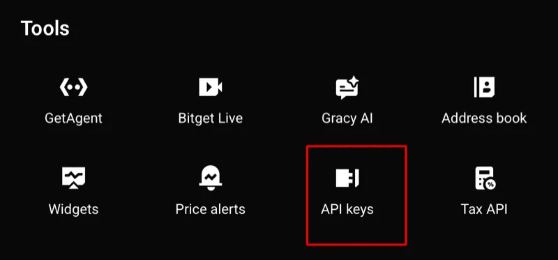Tools 區塊點 API keys