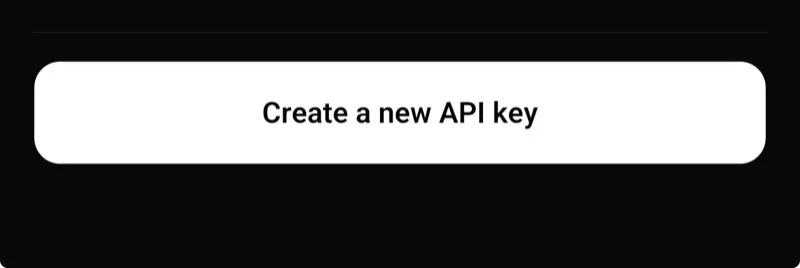 點 Create a new API key