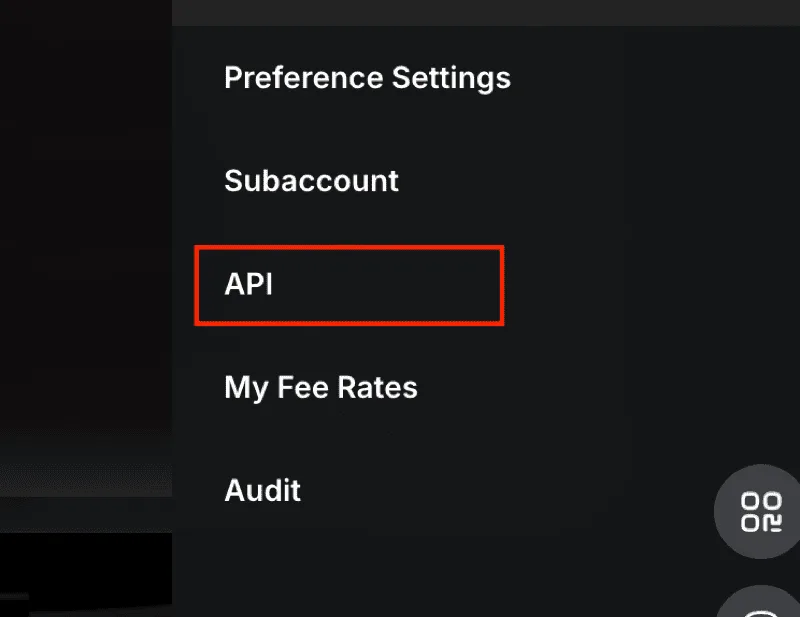 選單裡點 API
